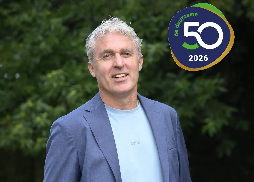 Ronald Wenting en logo Duurzame top 50 II liggend